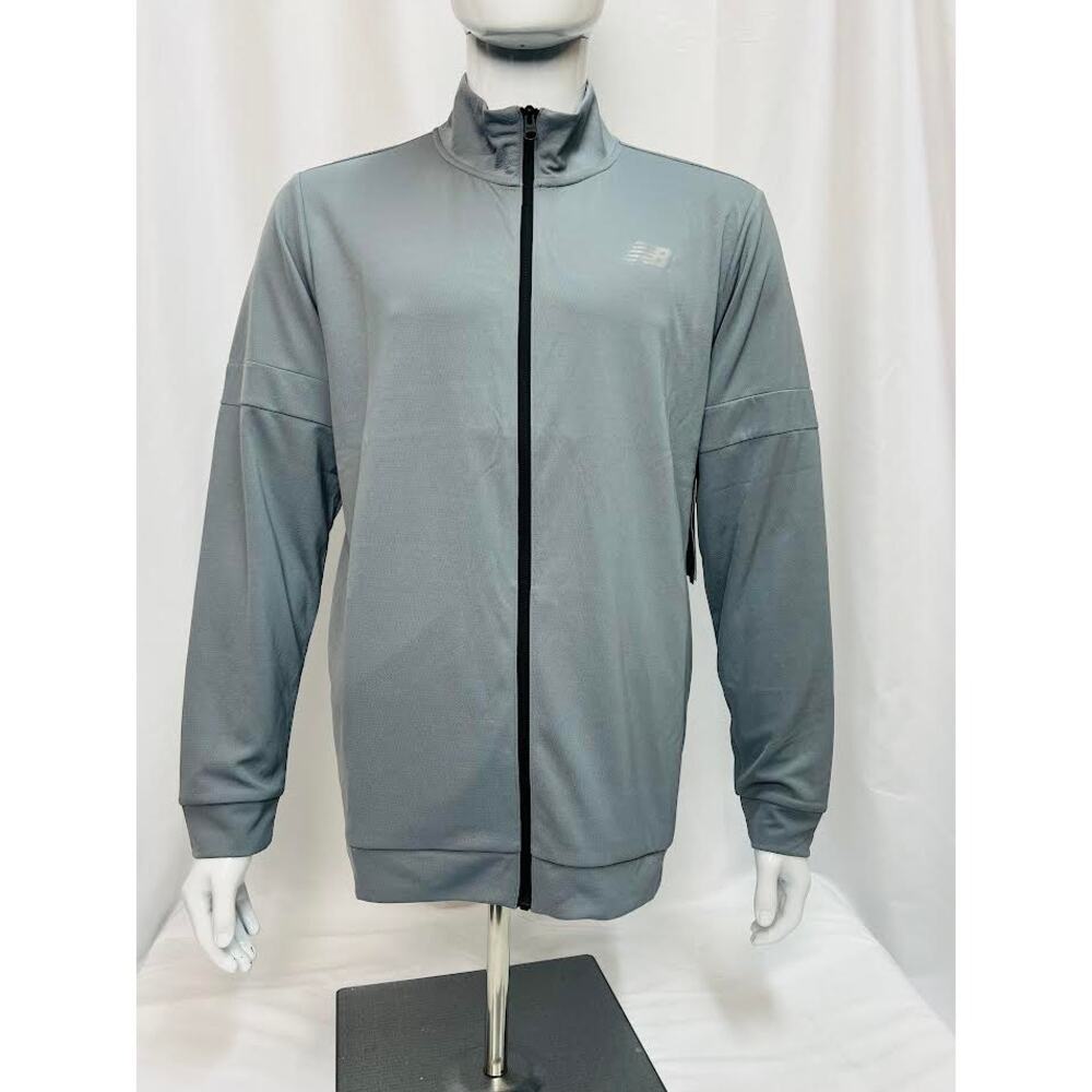 NWT! New Balance Nb tech training knit track jacket in grey LARGE